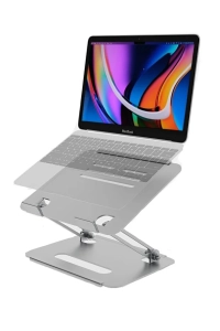 Tüm Modellerle Uyumlu Metal Kolay Ayarlanır Katlanabilir Ergonomik Gri Notebook Standı